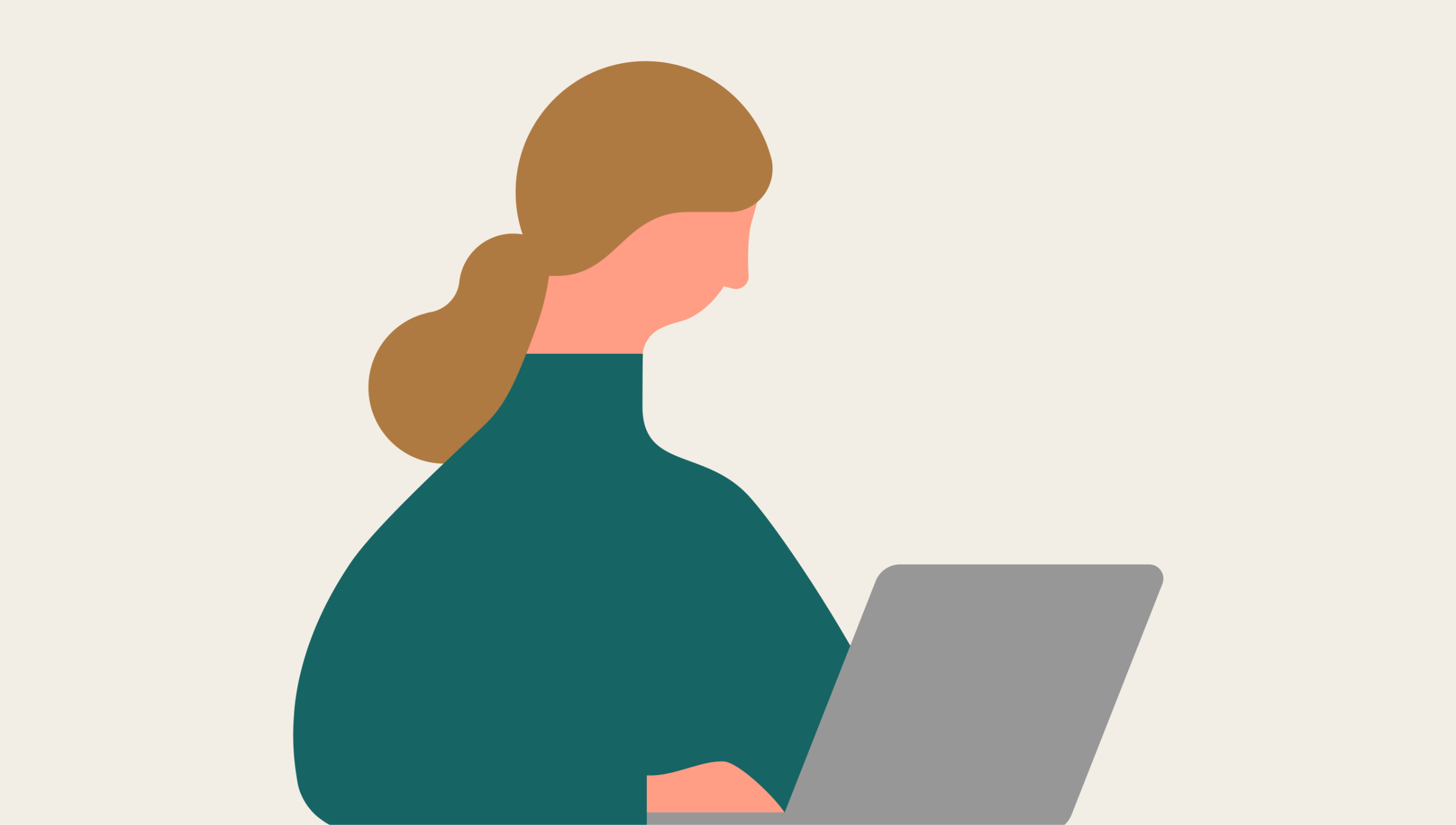 ノートパソコンを操作している人物のイメージ