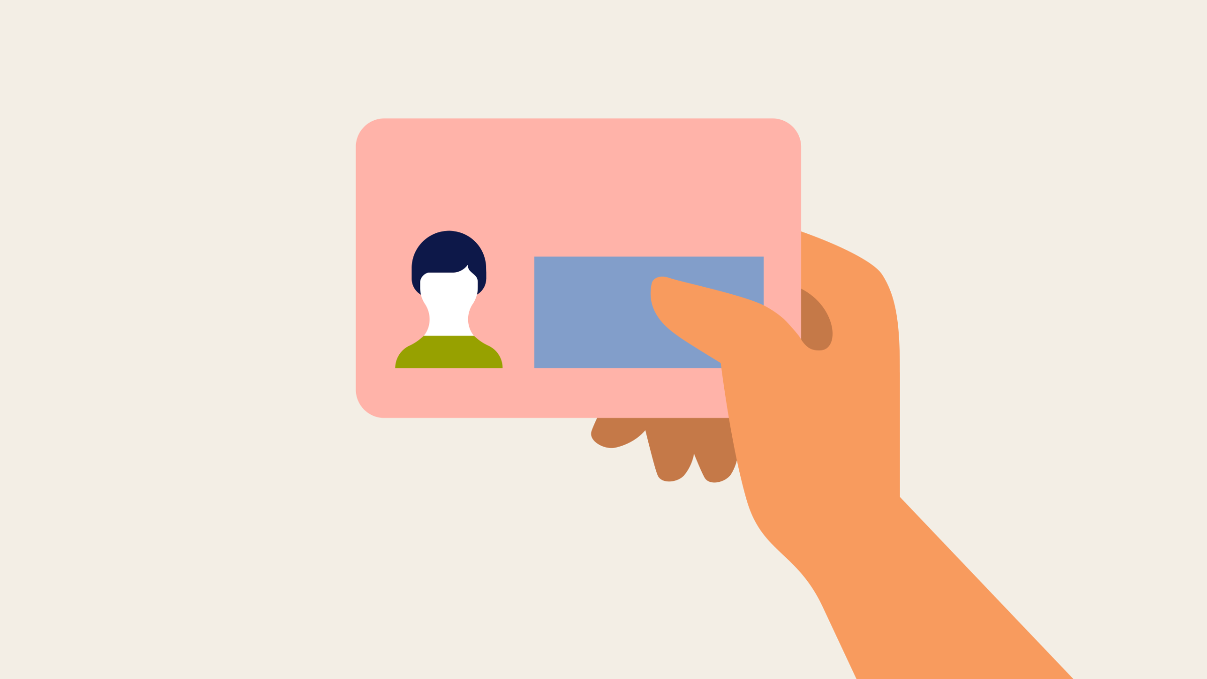マイナンバーカードを持つ手のイメージ