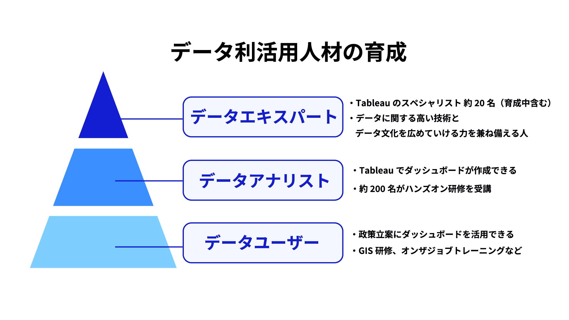 データ利活用人材の育成の図表