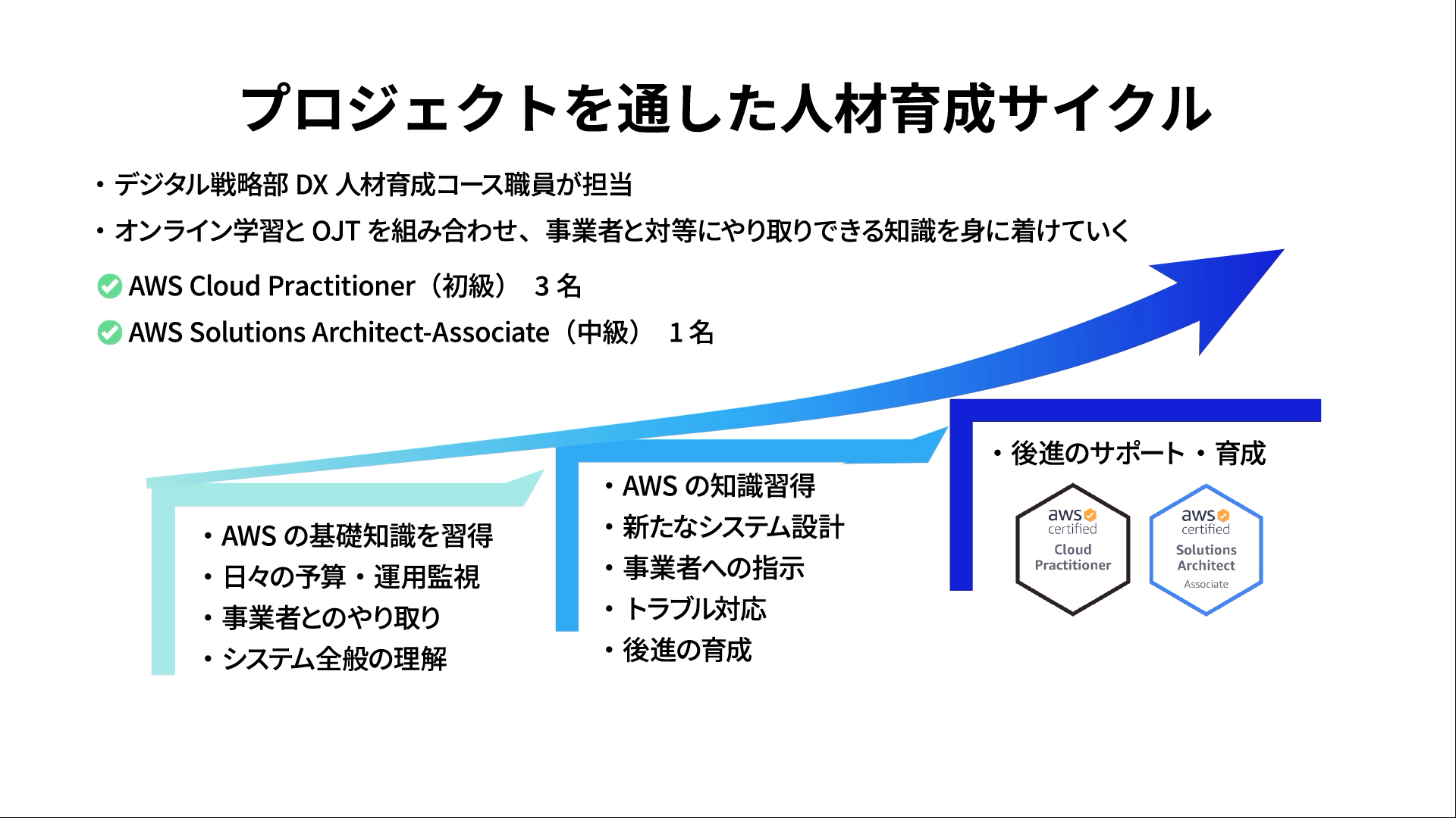 プロジェクトを通した人材育成サイクルの図表